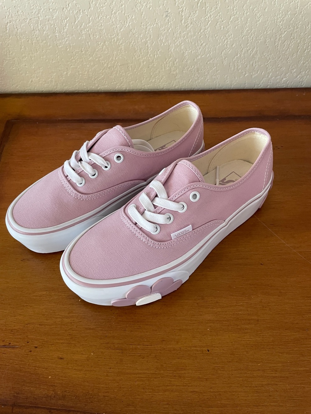 Vans Authentic Stackform Sneakers Oversized Flowers Lilac Women Size 7.5 - Picture 2 of 16